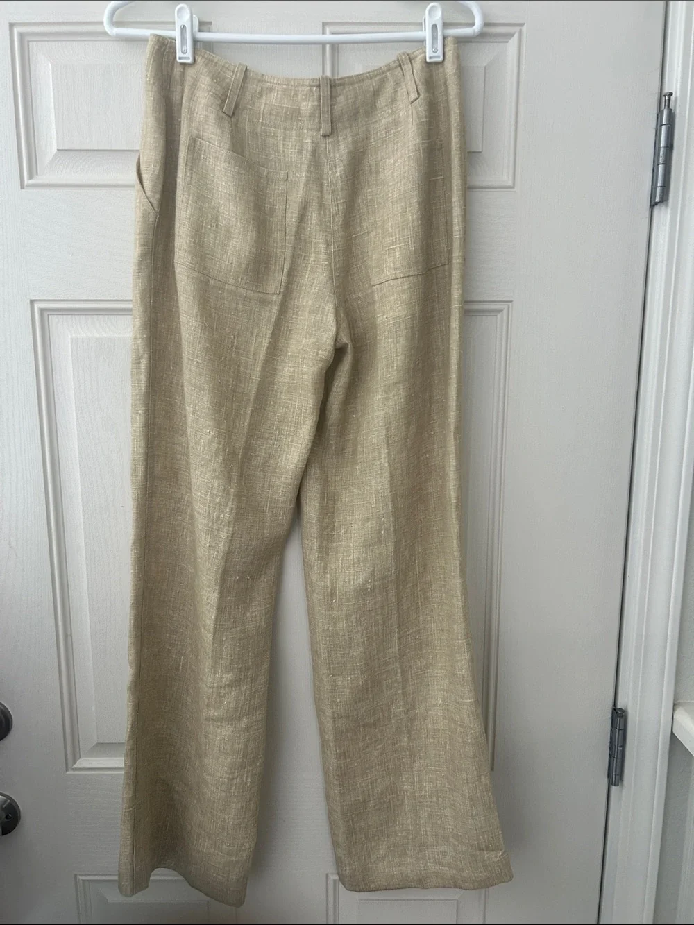 Neutral Lightweight Linen Blend Pants